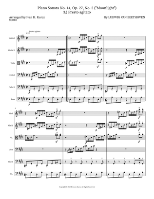Piano Sonata No. 14, Op. 27, No. 2 ("Moonlight")