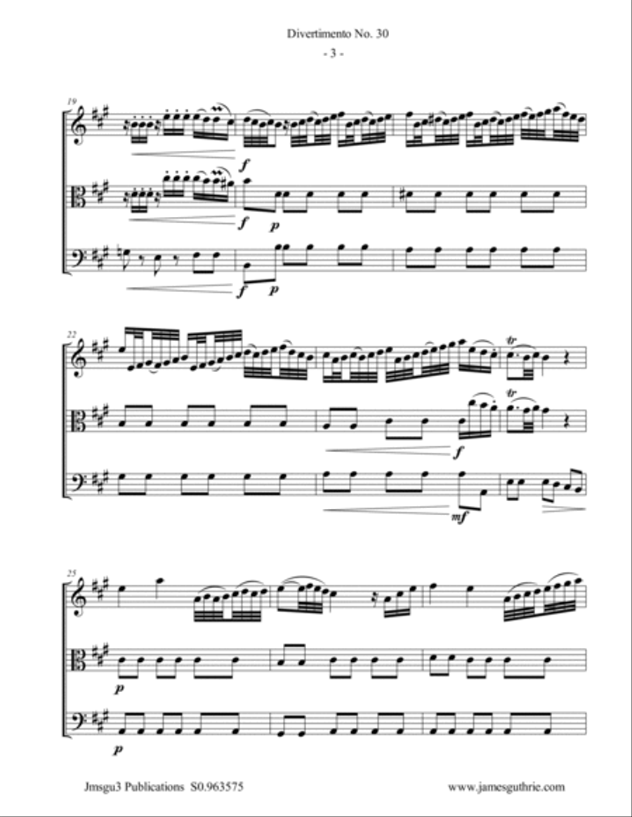 Haydn: Two String Trios String Trio scores gallery preview page 3