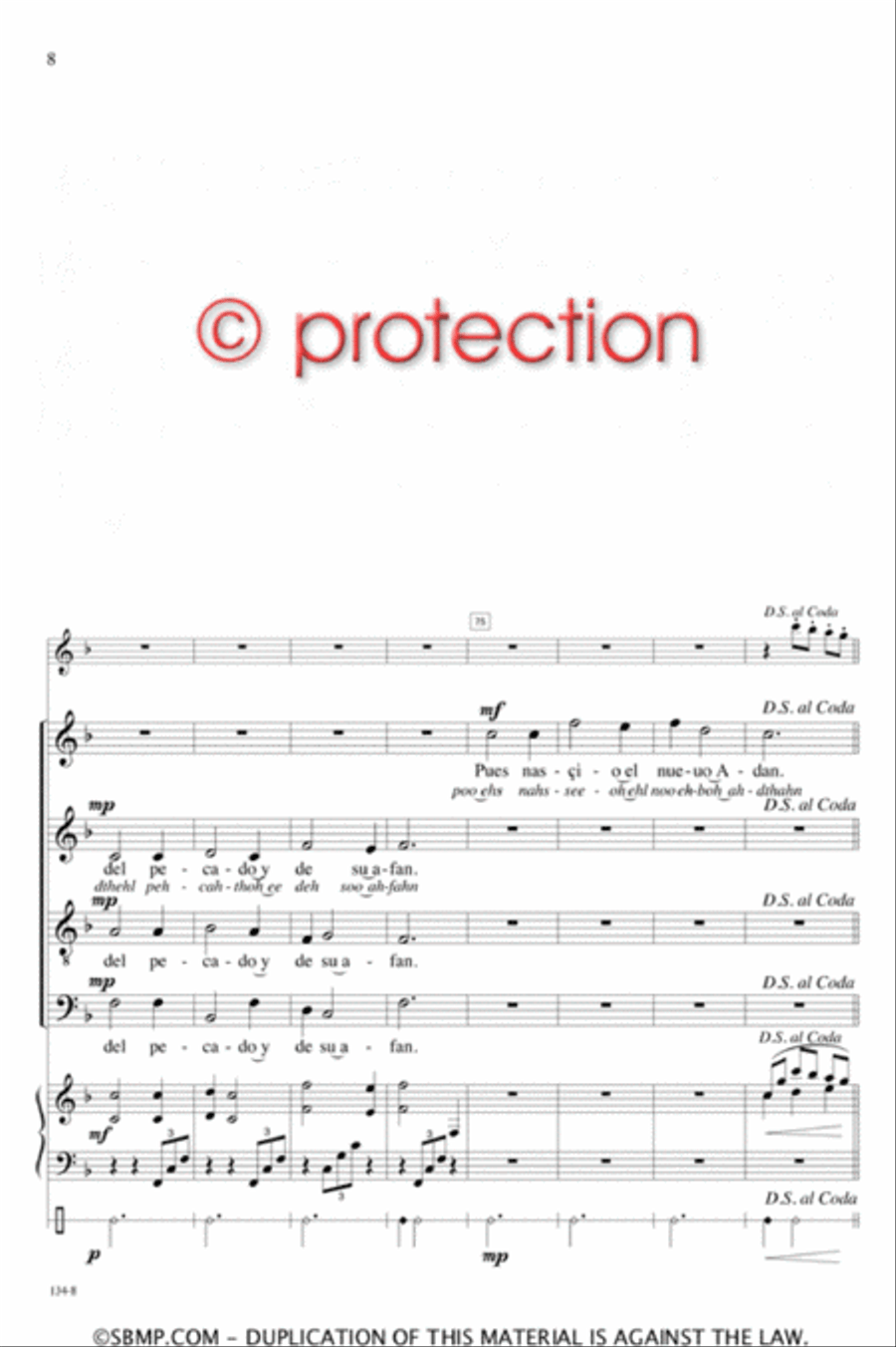 Dadme Albricias - SATB Octavo 4-Part scores gallery preview page 7