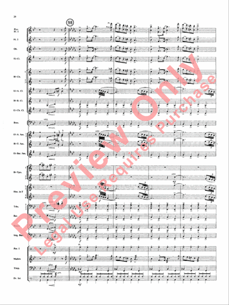 Superman Superman Concert Band scores gallery preview page 21