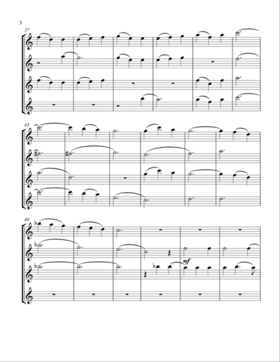 The Most Wonderful Time Of The Year Flute Quartet scores gallery preview page 4