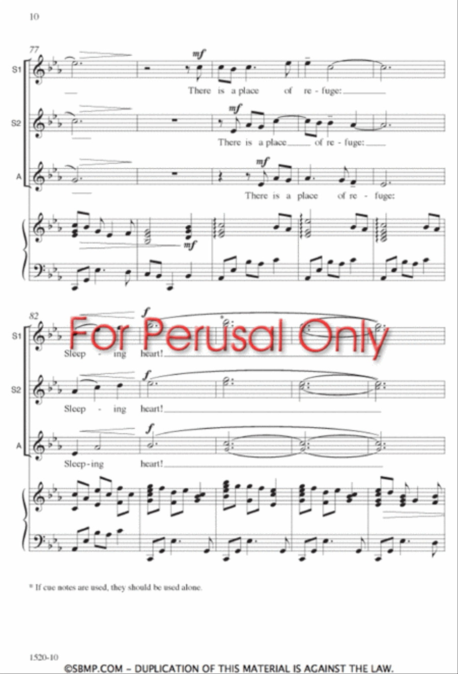 Sleeping Heart - SSA Octavo SSA scores gallery preview page 9