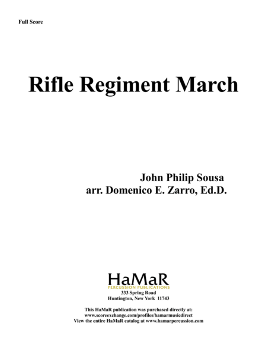 Rifle Regiment March Glockenspiel scores gallery preview page 1