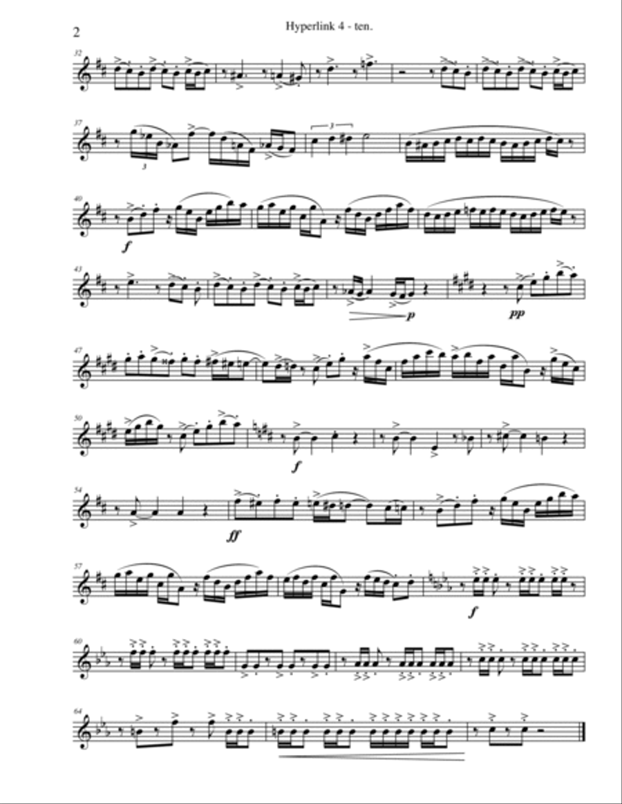 Hyperlink IV from Tango Loops 2 Woodwind Quartet scores gallery preview page 6