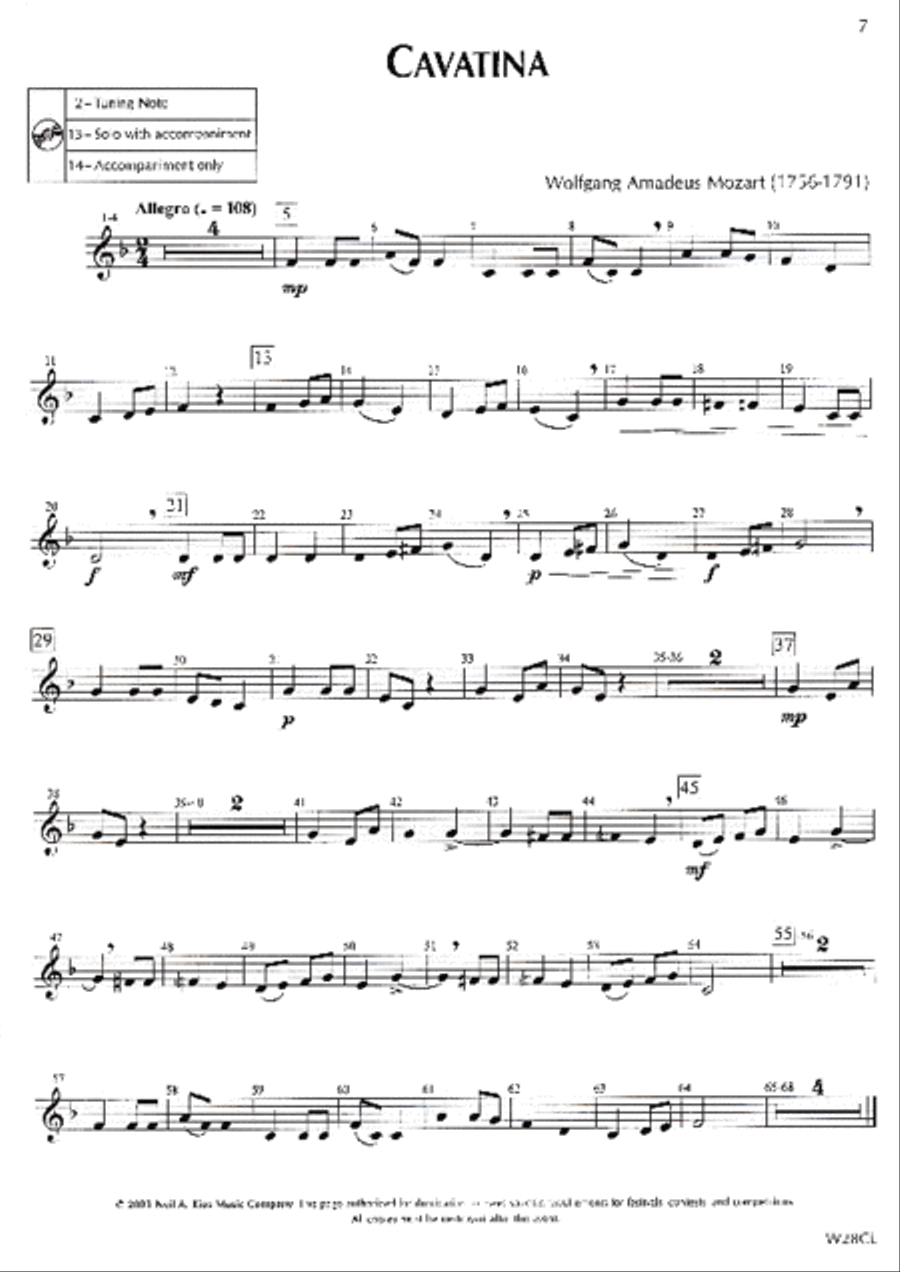 Standard of Excellence: Festival Solos - Clarinet Concert Band Methods scores gallery preview page 2