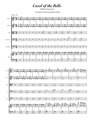 Carol of the Bells for Beginner String Ensemble & Piano