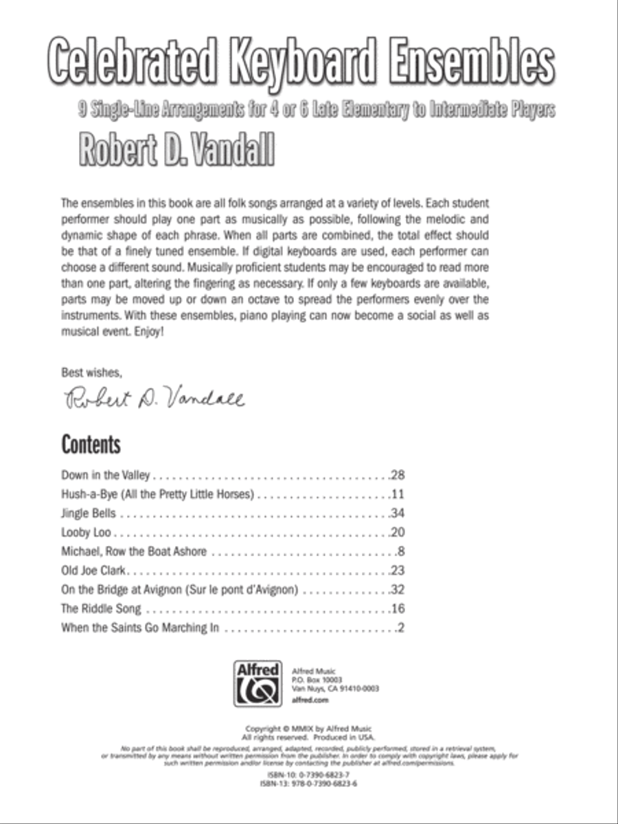 Celebrated Keyboard Ensembles Small Ensemble scores gallery preview page 2