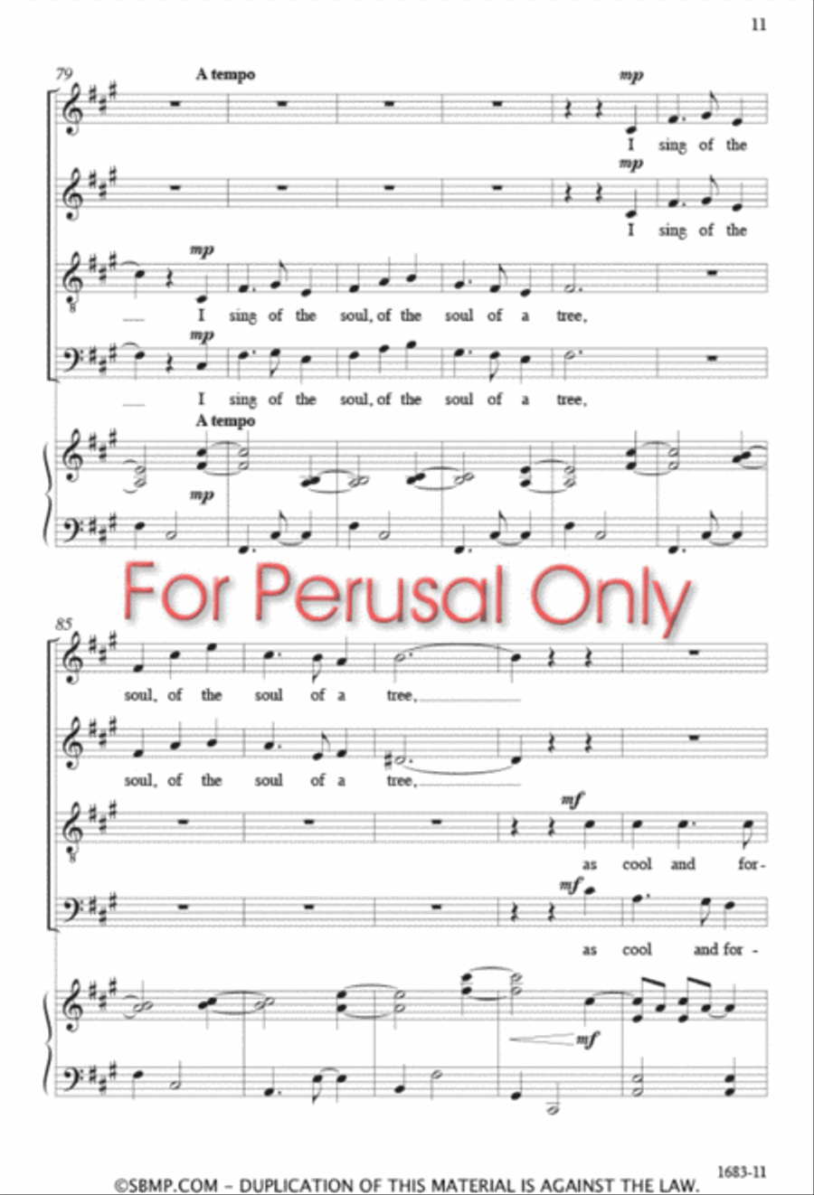 The Soul of a Tree - SATB 4-Part scores gallery preview page 10