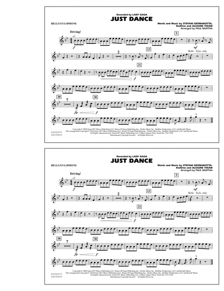Just Dance - Bells/Xylophone by Paul Murtha Percussion - Digital Sheet Music