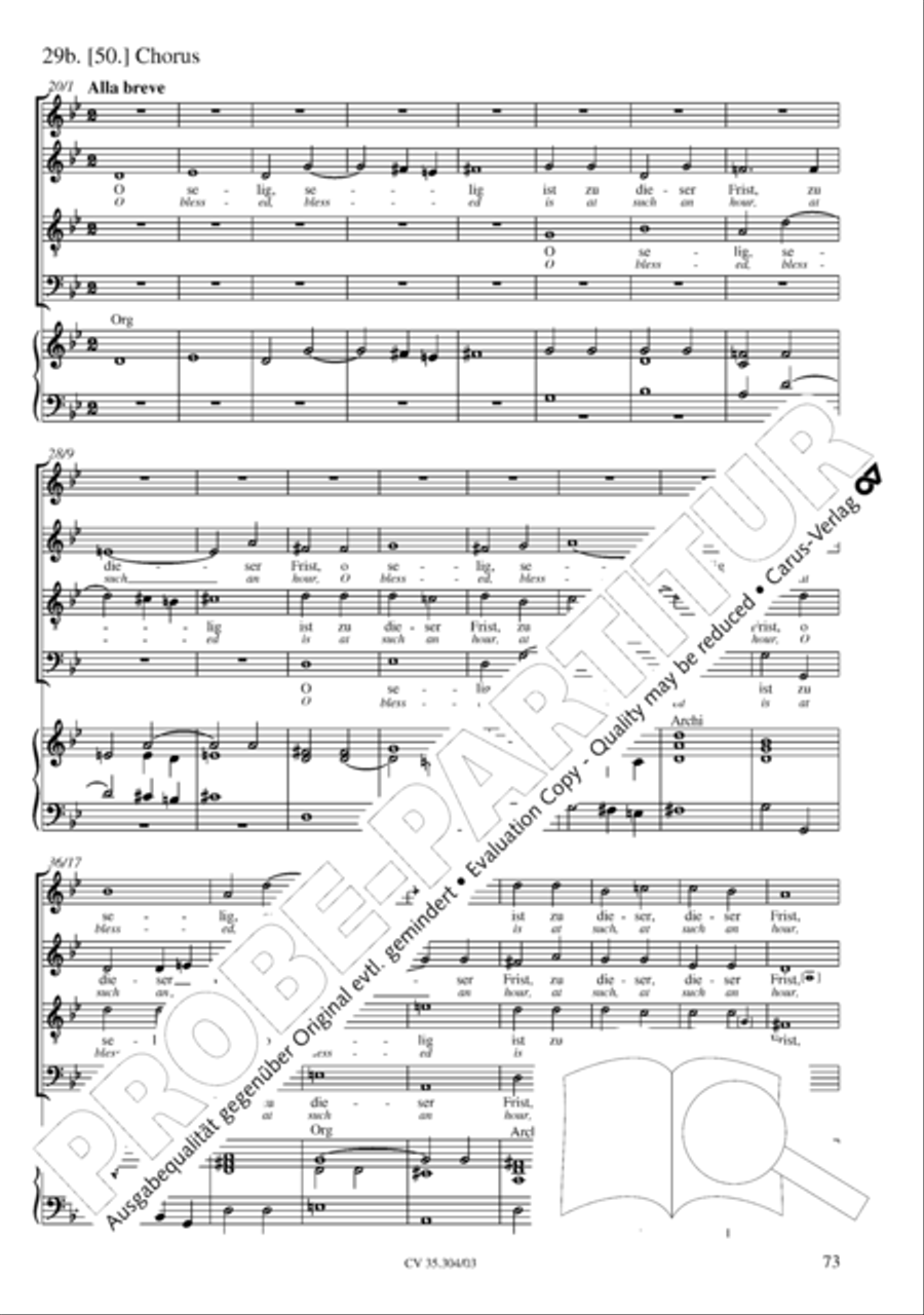 St. Mark Passion (Markus-Passion) 4-Part scores gallery preview page 74