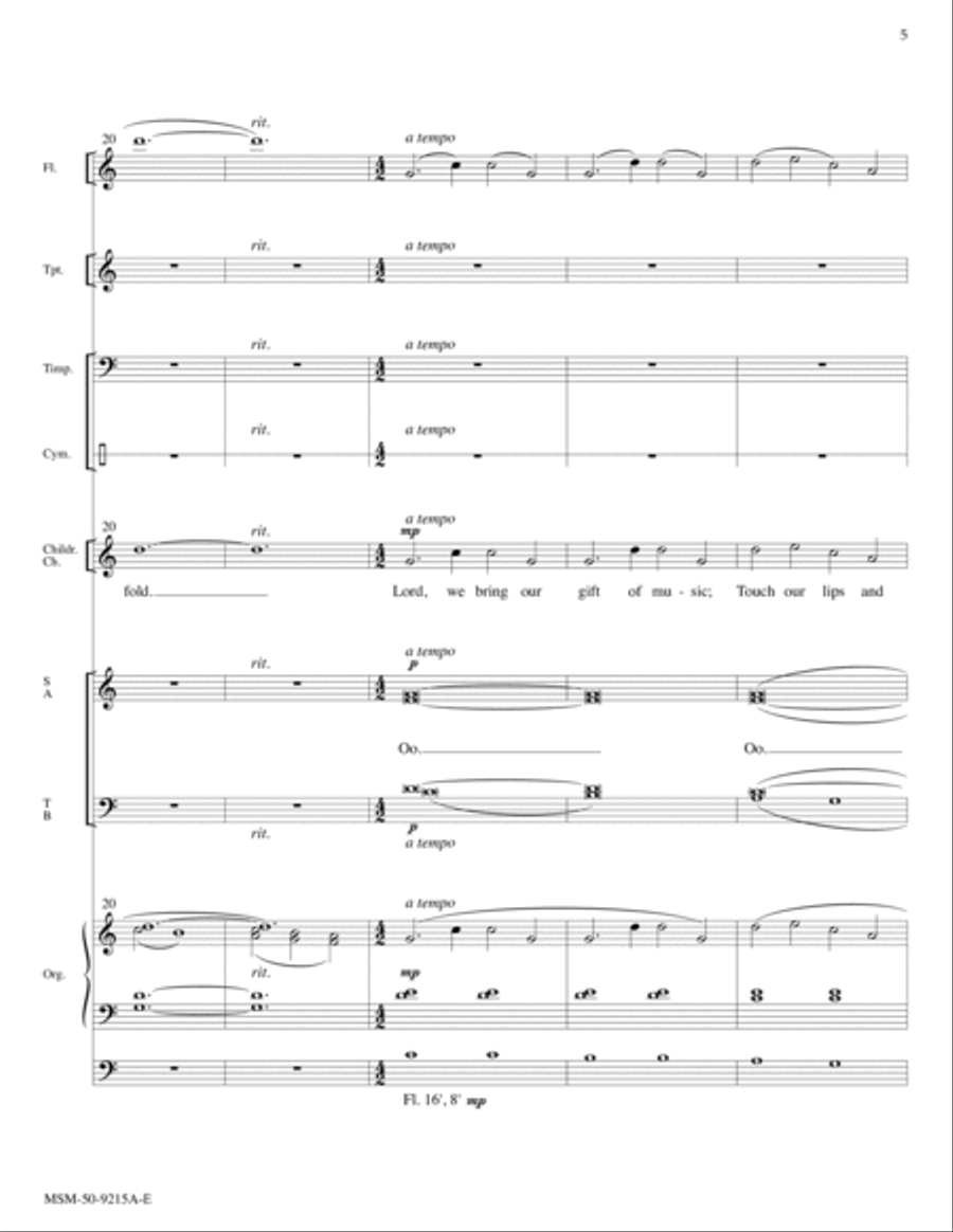 Lord, We Bring Our Gift of Music Choir scores gallery preview page 5
