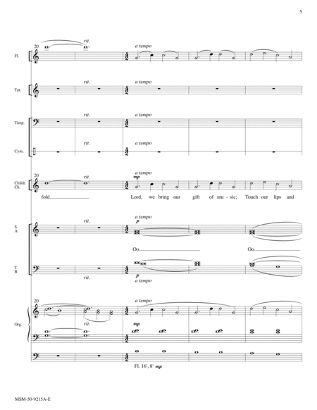 Lord, We Bring Our Gift of Music (Downloadable Full Score) image number null