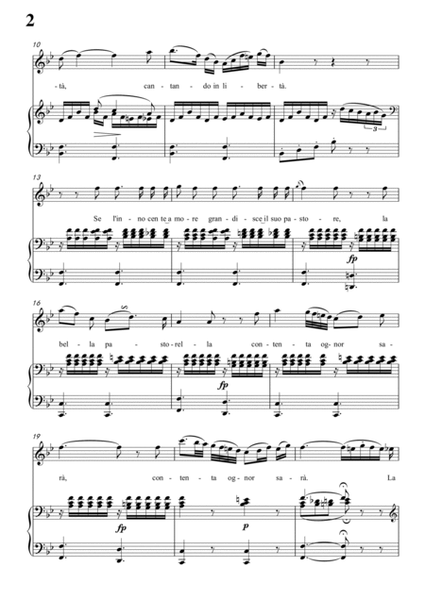 Schubert-La pastorella in bB for Vocal and Piano
