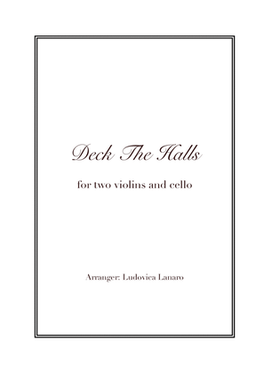 Book cover for Deck The Halls - Christmas Easy Trio - two Violins and Cello