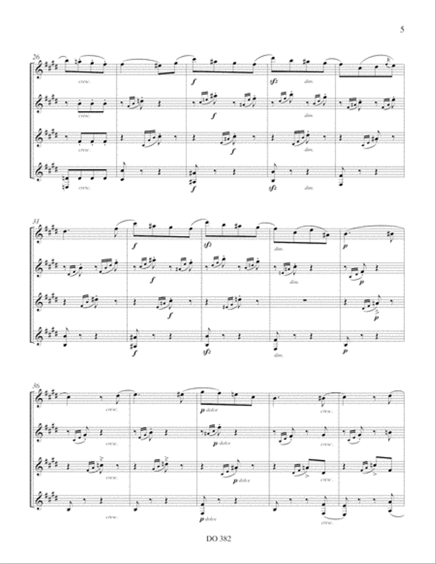 Cinq romances sans paroles Guitar Ensemble scores gallery preview page 5