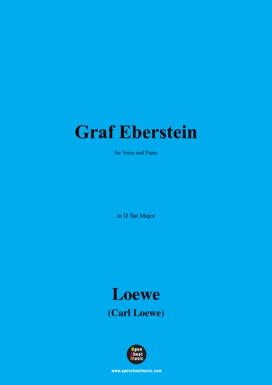 C. Loewe-Graf Eberstein(Zu Speier im Saale da hebt sich ein Klingen),in D flat Major Voice scores gallery preview page 1