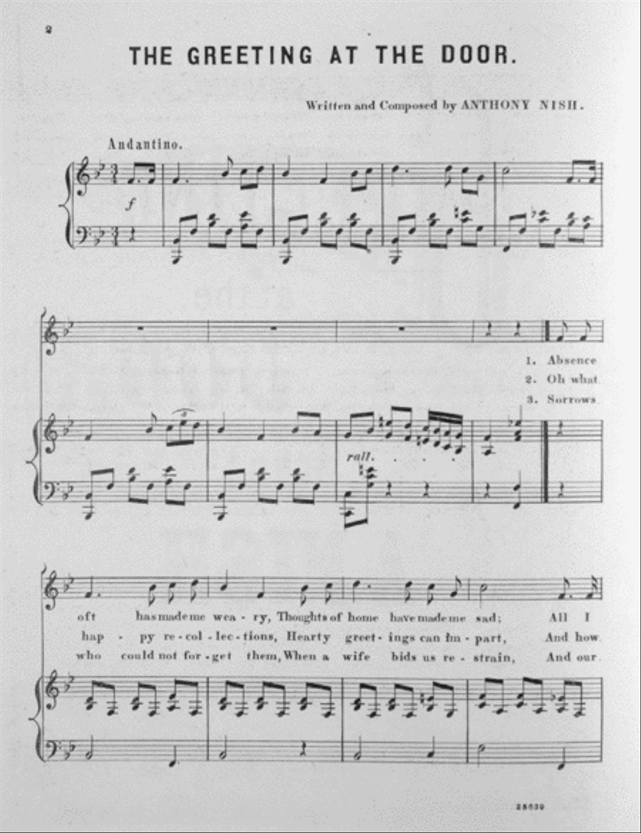 The Greeting at the Door. Song SATTB scores gallery preview page 2