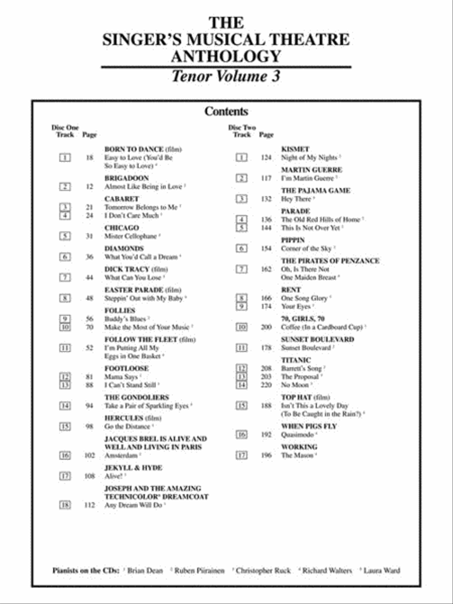 Singer's Musical Theatre Anthology – Volume 3 Tenor Voice scores gallery preview page 7
