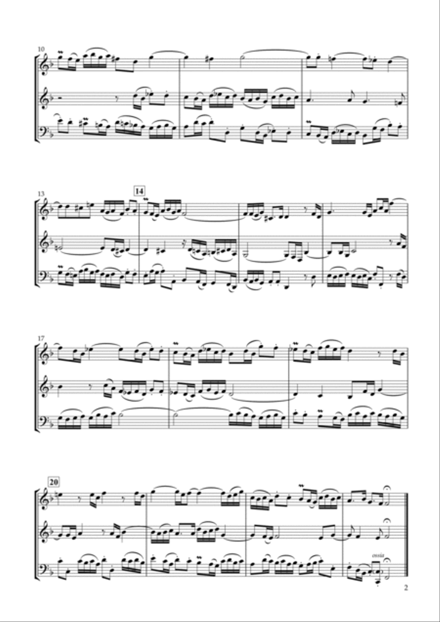 Sinfonia No.8 BWV.794 for Clarinet Trio Clarinet Trio scores gallery preview page 2