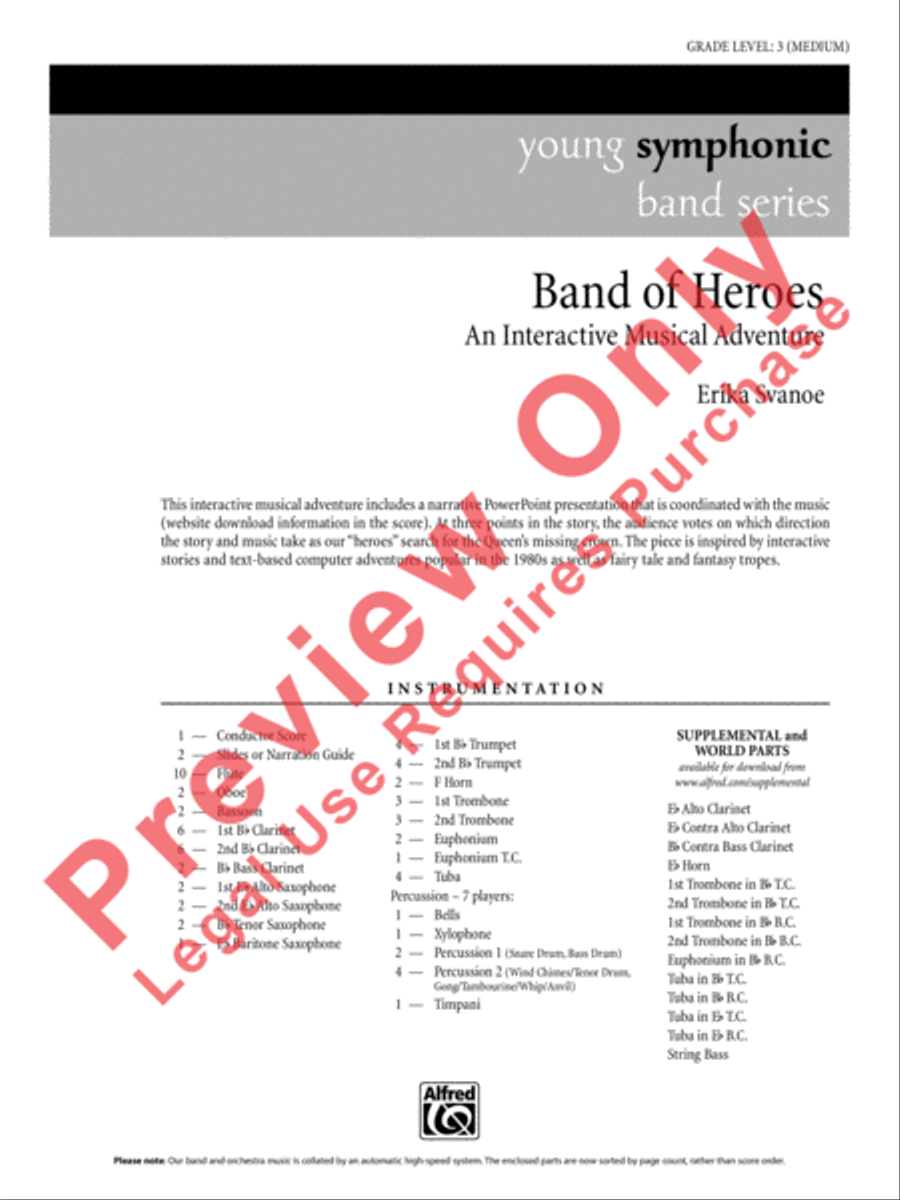 Band of Heroes Concert Band scores gallery preview page 2