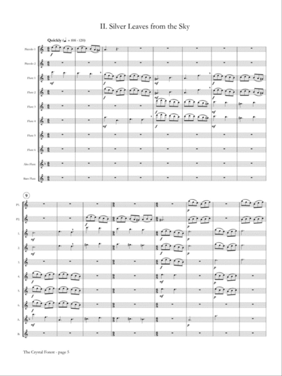 The Crystal Forest for Flute Choir Flute Choir scores gallery preview page 3