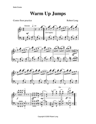 Ballet sheet music for warm up jumps