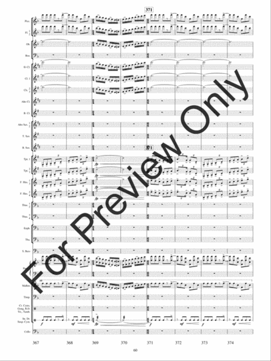 Festival Variations Concert Band scores gallery preview page 63