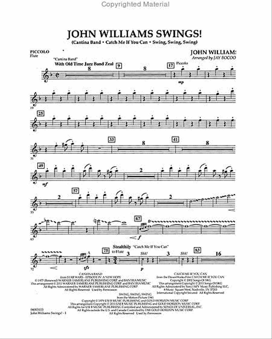 John Williams Swings! Concert Band scores gallery preview page 4