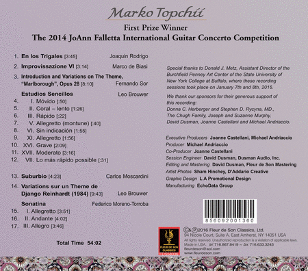 Marko Topchii - First Prize Winner, The 2014 JoAnn Falletta International Guitar Concerto Competition