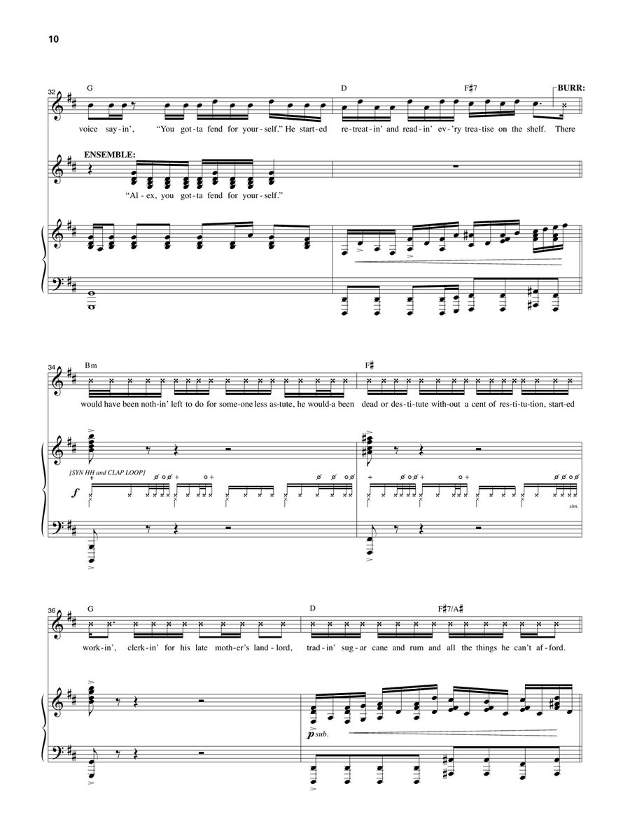 Alexander Hamilton (from Hamilton) Piano, Vocal scores gallery preview page 5