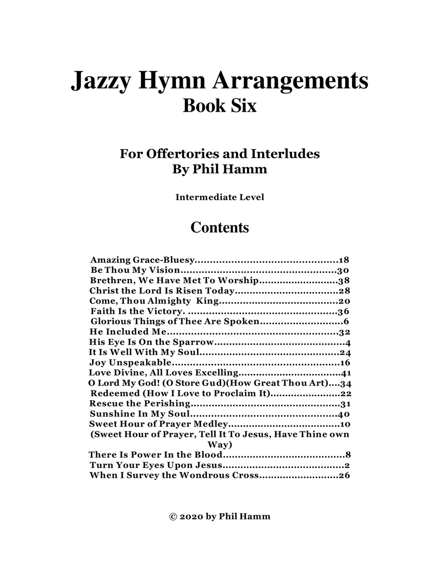 Jazzy Hymn Arrangements-Book Six Easy Piano scores gallery preview page 2