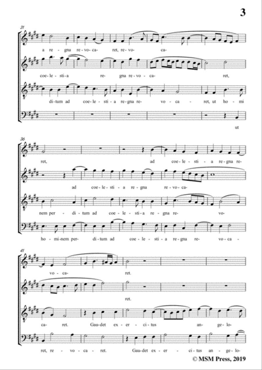 Goudimel-Hodie nobis coelorum,in E Major,for A cappella 4-Part scores gallery preview page 5