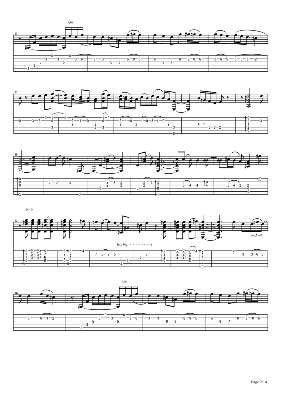 Vicente Amigo - Ciudad De Las Ideas - 2 - La Tarde Es Caramelo Acoustic Guitar scores gallery preview page 2