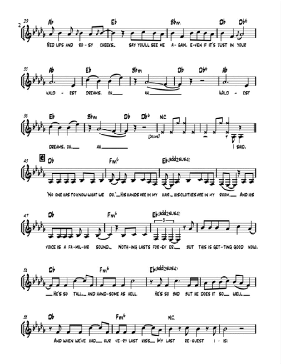 Wildest Dreams Large Ensemble scores gallery preview page 3