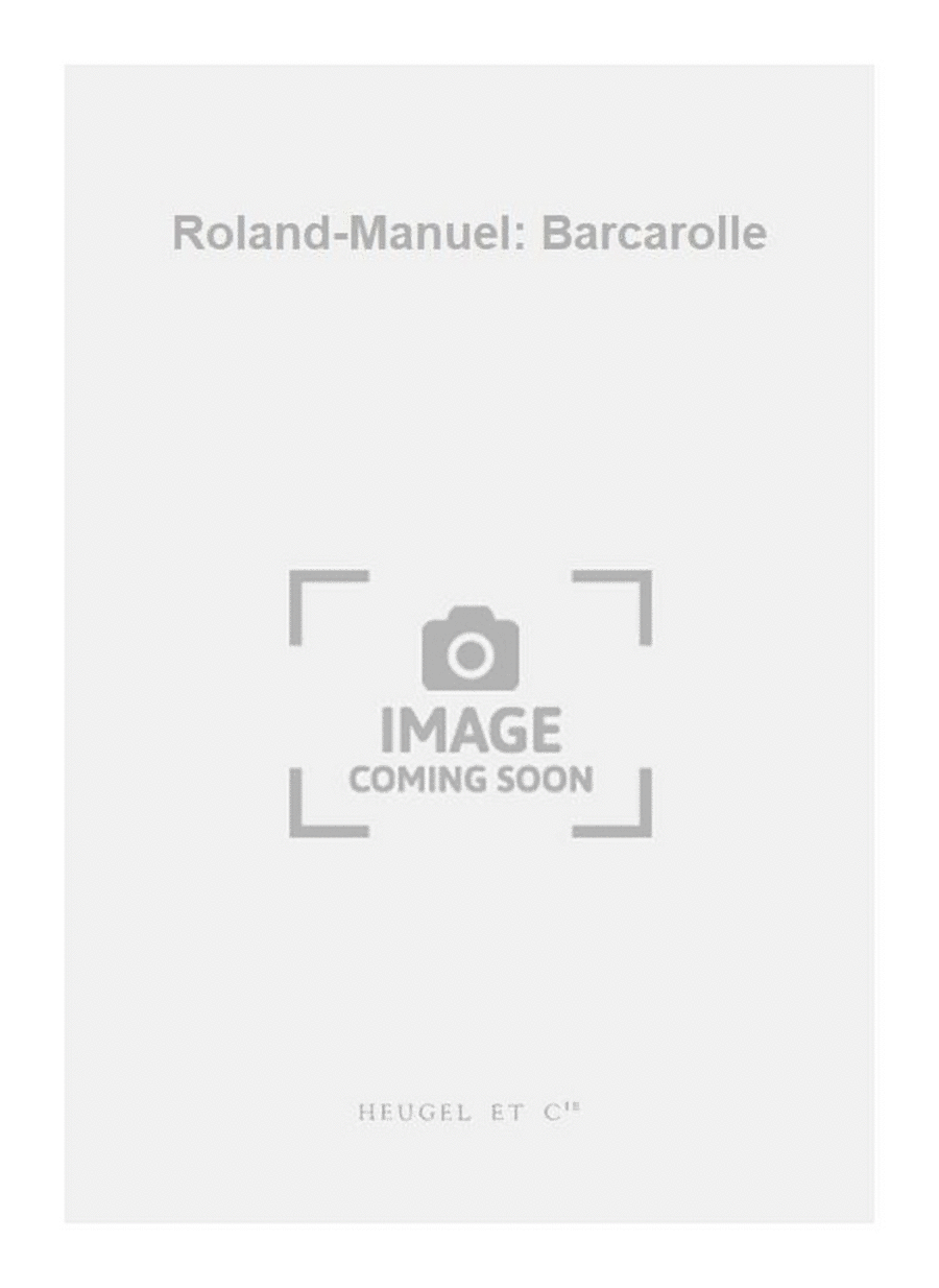 Roland-Manuel: Barcarolle Piano Solo scores gallery preview page 1