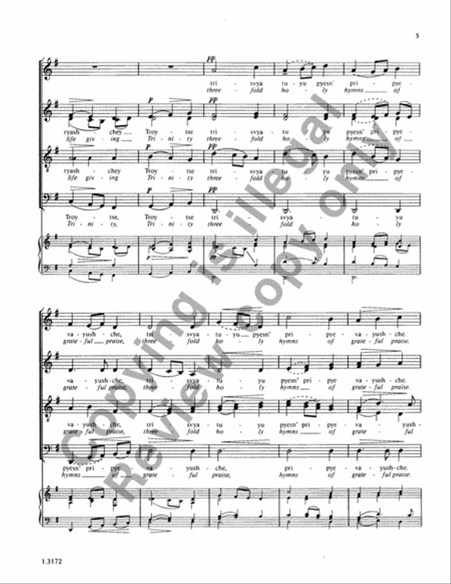 The Liturgy of St. John Chrysostom Divisi scores gallery preview page 4
