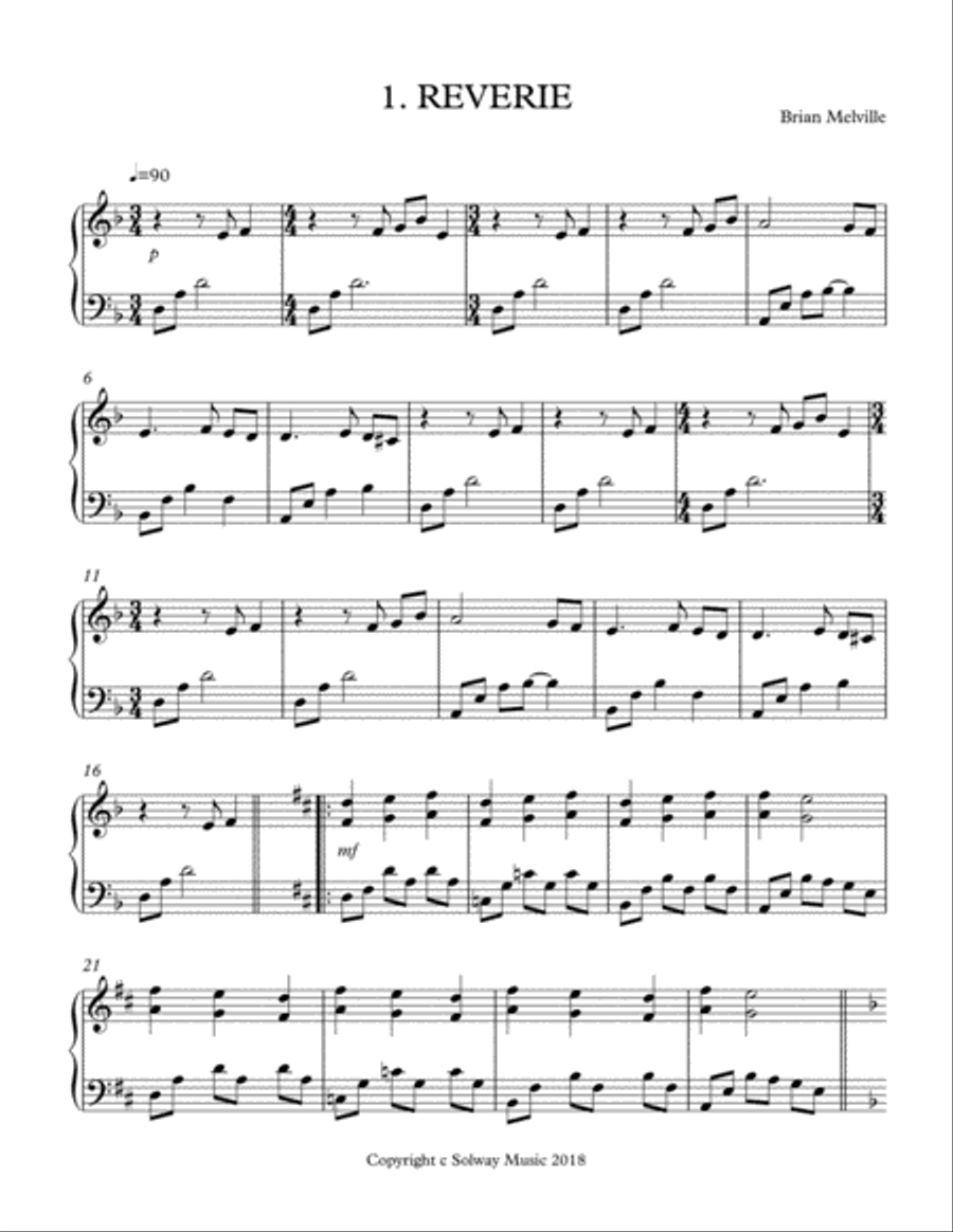 REVERIE REVERIE Easy Piano scores gallery preview page 1