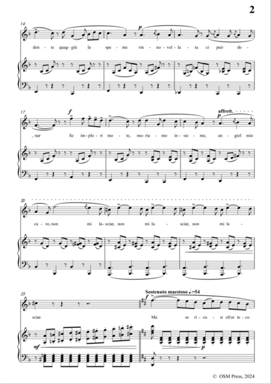 Donizetti-Il sospiro,in d minor,for Voice and Piano Voice Solo scores gallery preview page 3