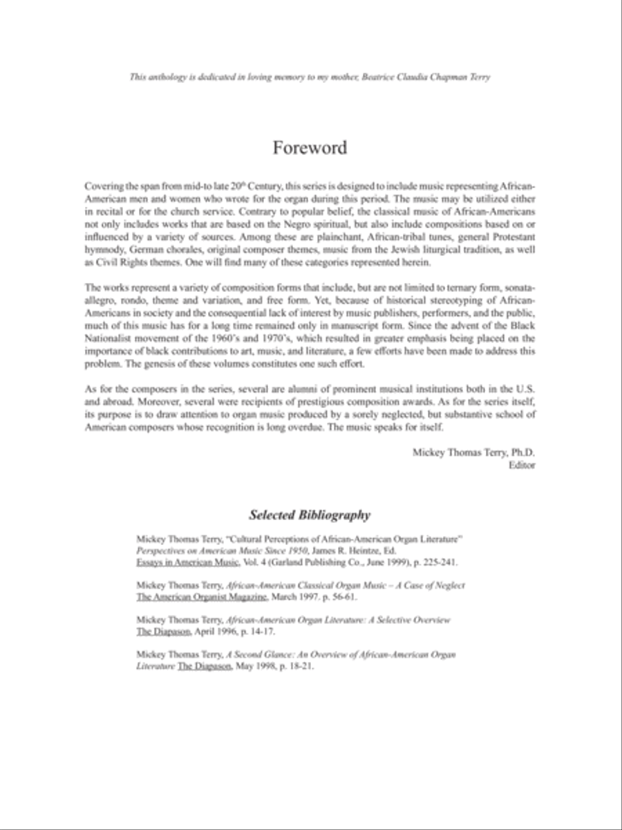 African-American Organ Music Anthology, Volume 10 Organ scores gallery preview page 2