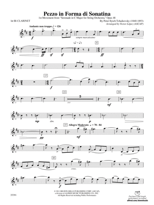 Book cover for Pezzo in forma di Sonatina: 1st B-flat Clarinet