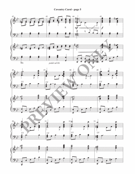 Coventry Carol Director's Score (Print) image number null