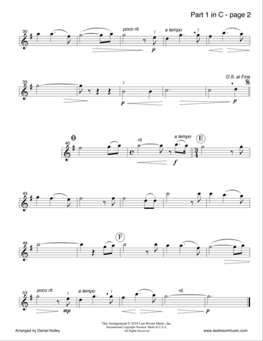 In the Garden for String Trio (or Wind Trio or Mixed Trio or Piano Trio) Music for Three Large Ensemble scores gallery preview page 4