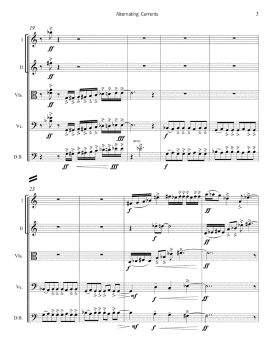 Alternating Currents – for string quintet String Quartet scores gallery preview page 4