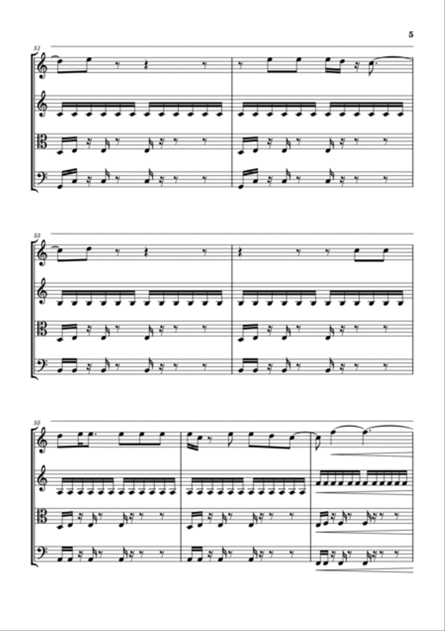 Almost Home String Quartet scores gallery preview page 6