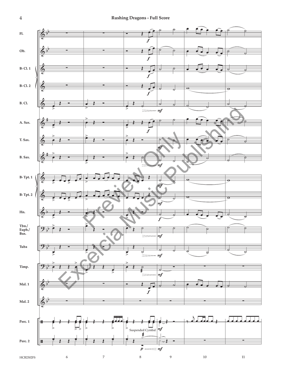 Rushing Dragons (Score) Concert Band scores gallery preview page 5