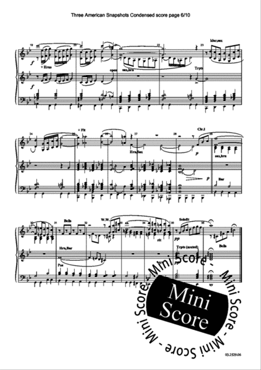 Three American Snapshots Fanfare Band scores gallery preview page 37