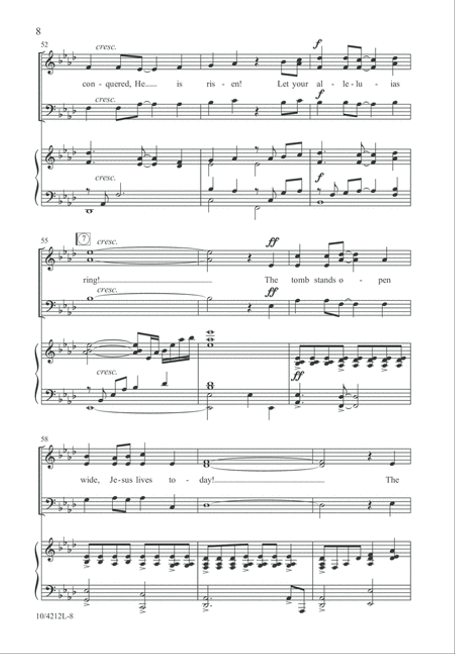 The Tomb Stands Open Wide 3-Part scores gallery preview page 8
