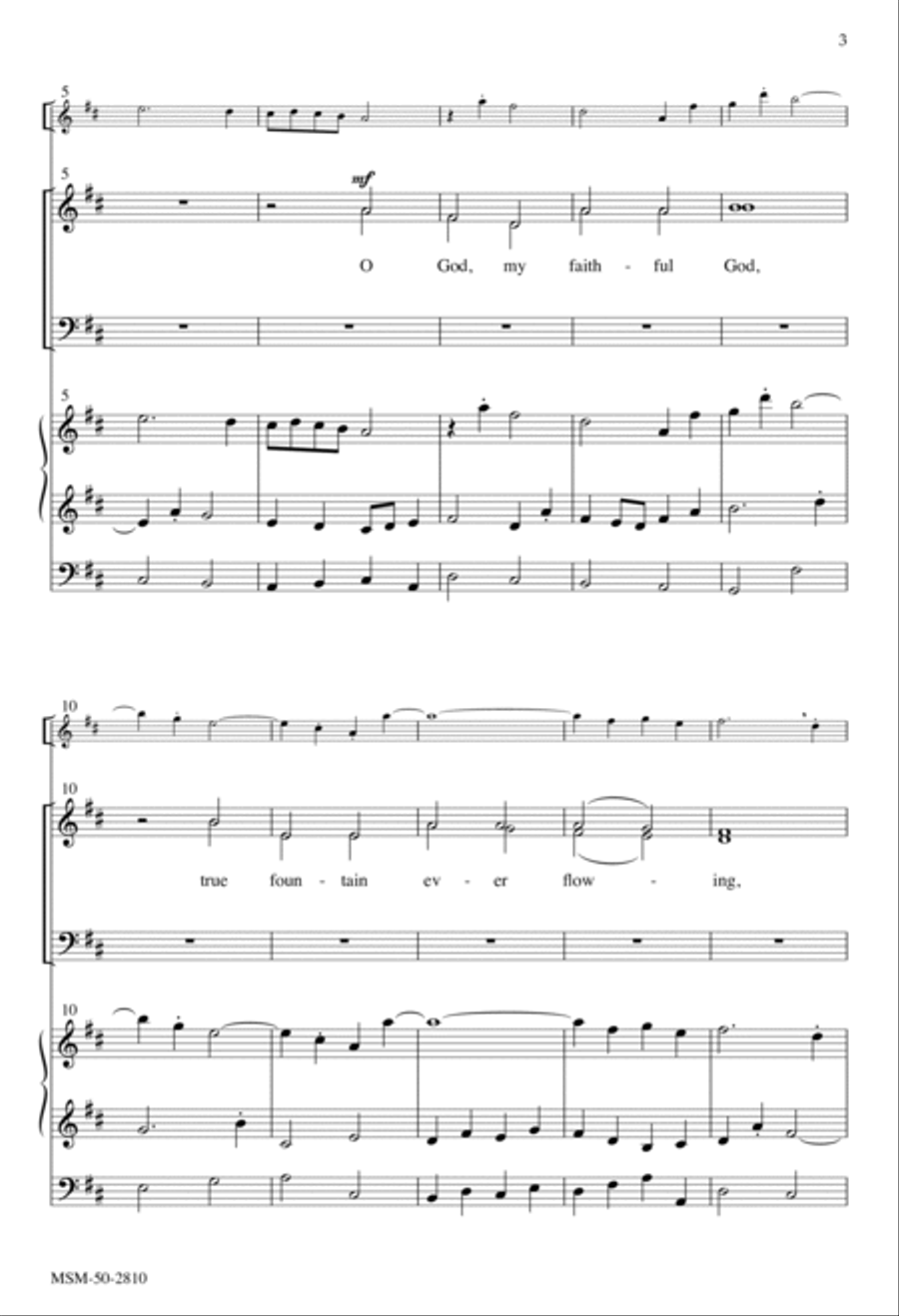 O God, My Faithful God 4-Part scores gallery preview page 3