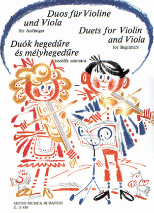 Book cover for Duets for Violin and Viola for Beginners – Volume 1