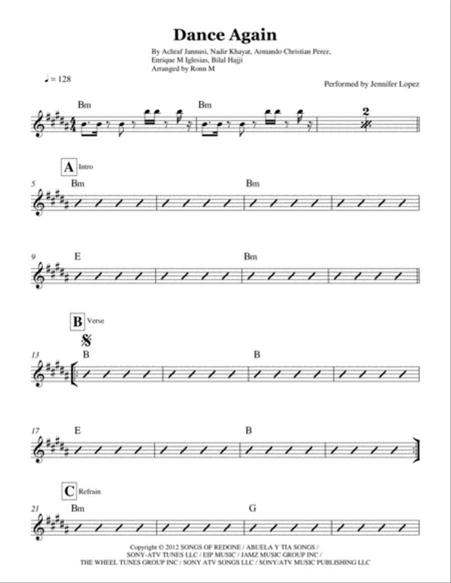 Dance Again Ft. Pitbull Small Ensemble scores gallery preview page 2
